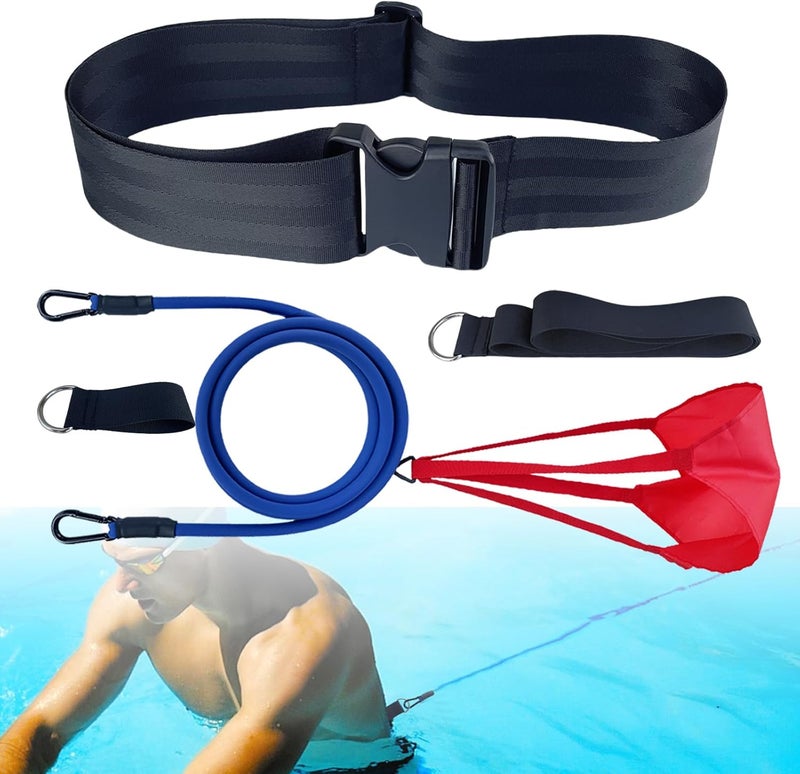 CORECISE Swimming Resistance Training Set - Aquatic Resistance Belt, Swim Parachute, Pool Trainer Set - Image 1